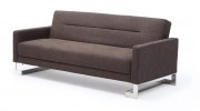 M143 Sofa Bed in Brown or Light Gray Fabric by At Home USA