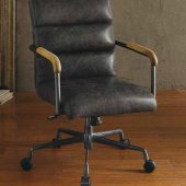 Harith Office Chair 92415 Antique Slate Top Grain Leather - Acme