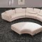 A94 4PC Sectional Sofa Set w/Ottoman in White Bonded Leather