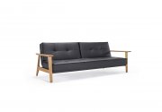Splitback Sofa Bed in Black w/Frej Arms by Innovation w/Options
