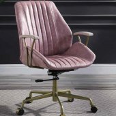 Hamilton Office Chair OF00399 in Pink Top Grain Leather by Acme