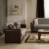 Alfa Redeyef Brown Sofa Bed & Loveseat Set by Istikbal