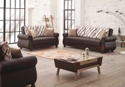 Scranton Sofa Bed in Brown PU-Bonded Leather by Empire w/Options