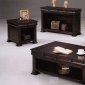 Deep Cherry Finish Classic Coffee Table with Storage Drawers