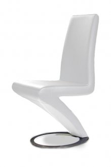 Y034C Modern White Dining Chairs Set of 2 by VIG in Eco-Leather