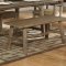 Weathered Driftwood Finish Transitional Dining Table w/Options