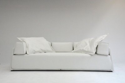 White Fabric Modern Elegant Sofa