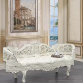 Adara Bench BD01253 in White PU & Antique White by Acme