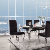 Fabiola 62070 Dining Table in Stainless Steel by Acme w/Options