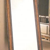 Antique Brown Crackle Finish Leaning Mirror