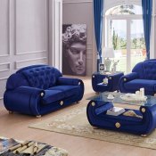 Giza Sofa in Dark Blue Fabric by ESF w/Options