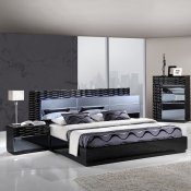 Manhattan Bedroom in Black by Global w/Platform Bed & Options