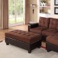 2500 Sectional Sofa Set in Dark Brown Bi Cast & Brown Microfiber