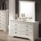 Louis Philippe 204691 Bedroom Set in White by Coaster w/Options