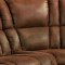Brown Specially Treated Microfiber Sectional Sofa W/Recliner