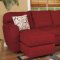 Red Fabric Modern Sofa & Loveseat Set w/Options