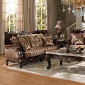 Crystal Traditional Sofa in Fabric w/Optional Items