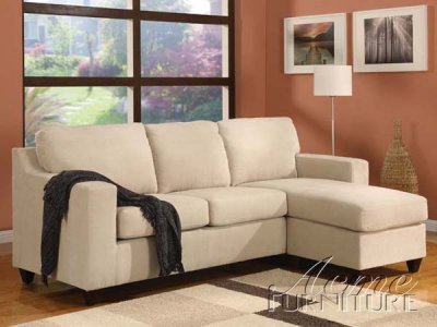 05913 Vogue Beige Fabric Reversible Sectional Sofa by Acme