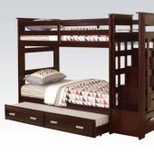 Allentown Bunk Bed 10170W in Espresso by Acme w/Storage Ladder