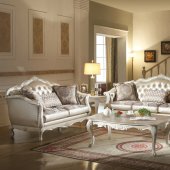 Chantelle Sofa 53540 in Rose Gold Fabric by Acme w/Options