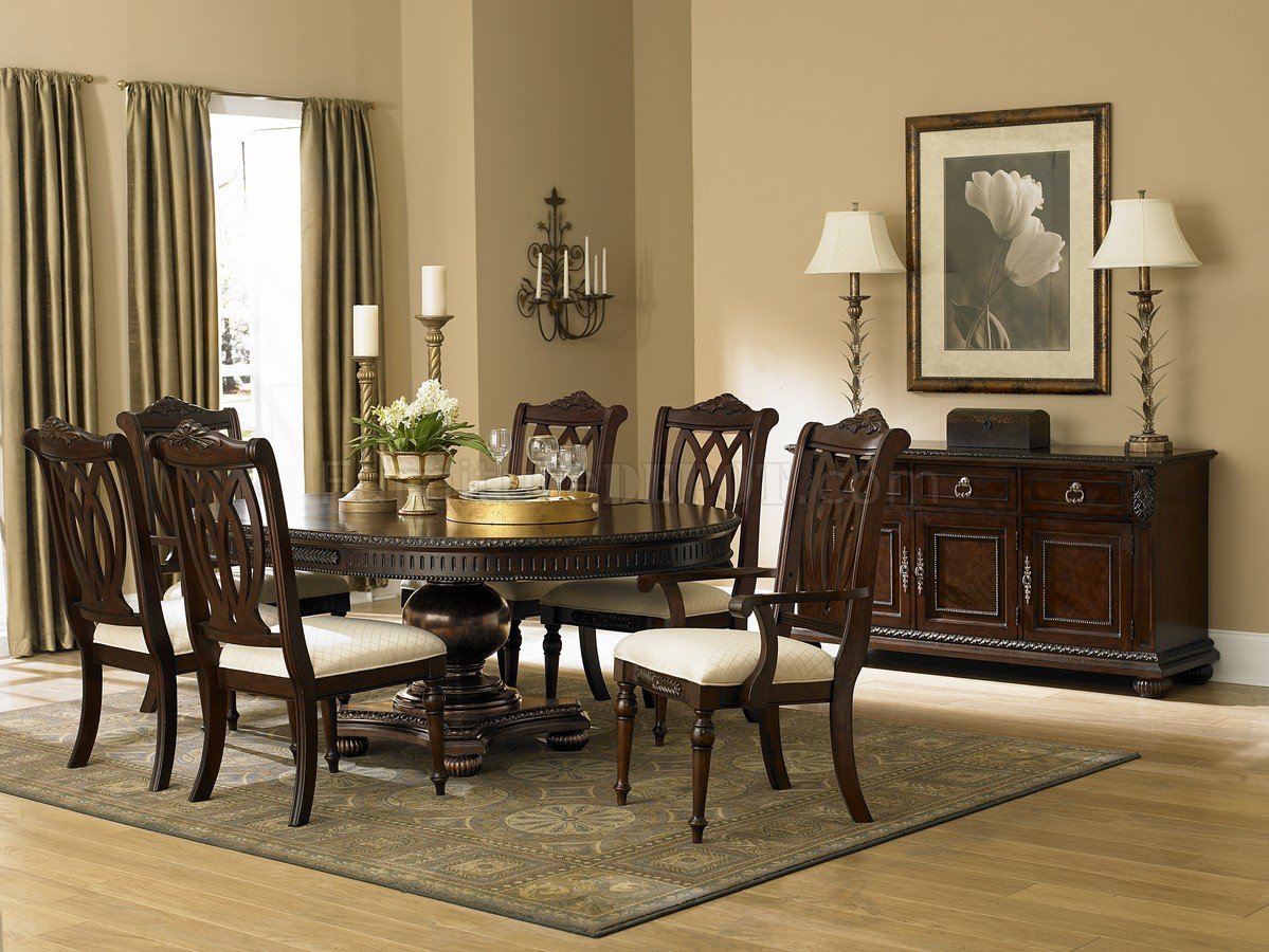 Oval Pedestal Table with Dining Room Sets