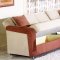 Two-Tone Microfiber Contemporary Sectional Sofa w/Storages