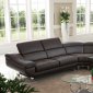 S805 Sectional Sofa in Chocolate Leather by Pantek