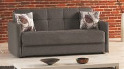 Stella Sofa Bed Convertible in Brown Fabric by Empire