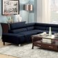 F7289 Sectional Sofa by Poundex in Blue Fabric