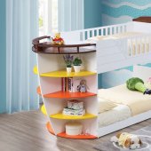 Neptune Bunk Bed 37715 in White & Chocolate by Acme