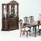 Brown Finish Classic 7Pc Dining Set w/Optional Items
