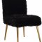 Tiffany Accent Chair in Black Faux Fur by Meridian
