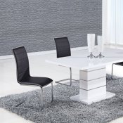 D470DT Dining Set 5Pc w/490DC Black Chairs by Global Furniture