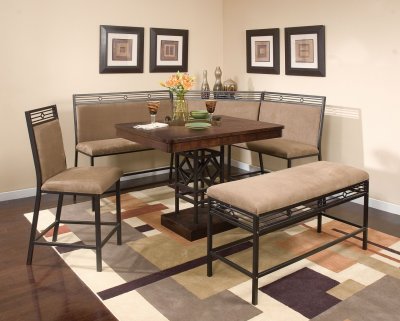 Modern Metal Furniture on Wood   Metal Contemporary Counter Height Dinette At Furniture Depot