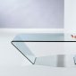 519 Clear Glass Modern Coffee Table w/Triangle Shape Design