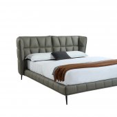 Claire Upholstered Bed in Sage Full Leather by Beverly Hills