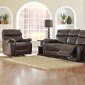 Berry Color Top Grain Leather Comfortable Reclining Living Room