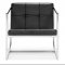 Black or White Leatherette Modern Chair w/Chrome Steel Frame