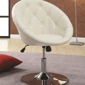 102583 Swivel Chair Set of 2 in White Leatherette by Coaster