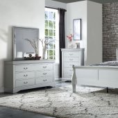 Louis Philippe Bedroom 26730 5Pc Set in Platinum by Acme