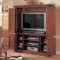 Cherry Finish Contemporary Tv Armoire With Bottom Cabinet