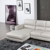 Crosby Sectional Sofa in Bone Leather by Beverly Hills