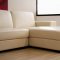 Modern Sectional Sofa in Ivory Leather