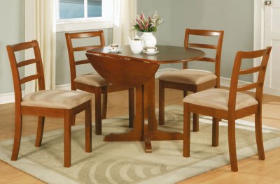 Medium Brown Stylish Dinette Table w/Double Drop Leaf