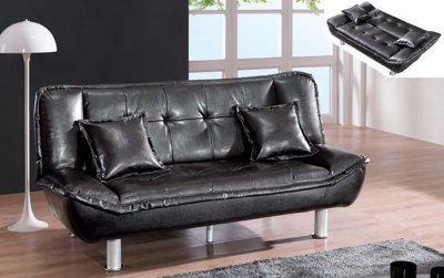Stylish Modern Furniture on Walnut Faux Leather Stylish Contemporary Sofa Bed At Furniture Depot