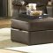 Brown Bonded Leather Home Theater Recliner Sectional Sofa