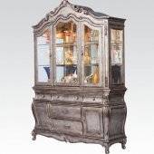60544 Chantelle Buffet & Hutch in Antique Style Platinum by Acme