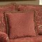 Wine Fabric Casual Sofa+Loveseat Set w/Optional Chair & Half