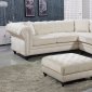 Sabrina Sectional Sofa 667 in Cream Velvet Fabric by Meridian