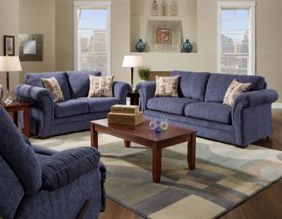 Casual Contemporary Furniture on Casual Modern Living Room Sofa   Loveseat Set At Furniture Depot